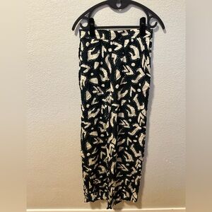 Olivaceous Black and Cream Patterned Pants